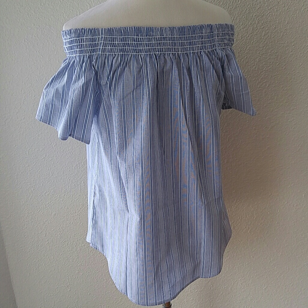 Off the shoulder striped top - Picture 4 of 4